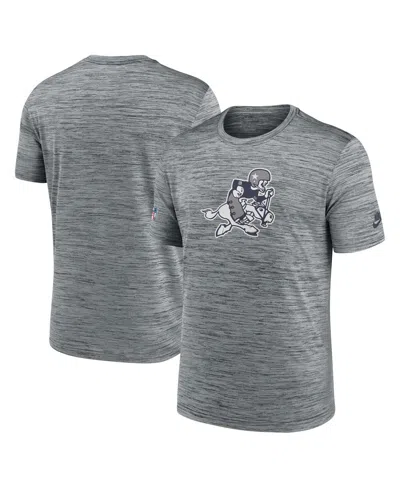 Nike Men's Gray Dallas Cowboys 2024 Sideline Velocity Vintage Performance T-shirt