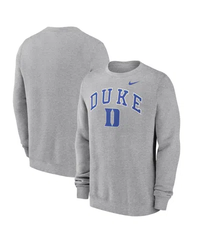 Nike Men's Gray Duke Blue Devils Arch Pullover Sweatshirt