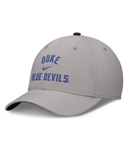 Nike Men's Gray Duke Blue Devils Rise Prep Performance Flex Hat