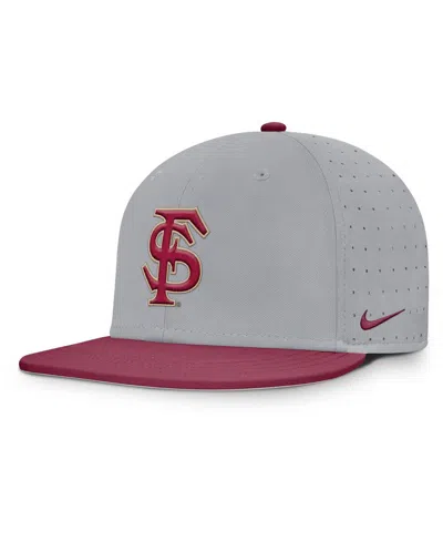 Nike Men's Gray Florida State Seminoles On-field Dugout True Performance Fitted Hat
