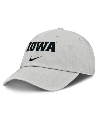 NIKE MEN'S GRAY IOWA HAWKEYES 2025 ON-FIELD GAMEDAY CLUB ADJUSTABLE HAT
