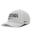 Nike Men's Gray Iowa Hawkeyes 2025 Sideline Dust Pinched Rise Adjustable Hat In White