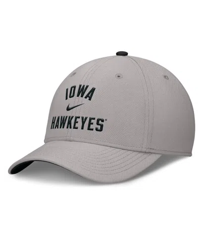 Nike Men's Gray Iowa Hawkeyes Rise Prep Performance Flex Hat