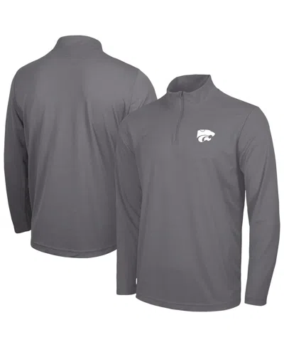 Nike Men's Gray Kansas State Wildcats Intensity Performance Quarter-zip Pullover Sweatshirt