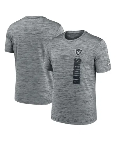 Nike Men's Gray Las Vegas Raiders 2024 Sideline Velocity Performance T-shirt