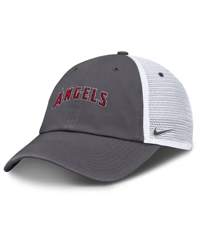 Nike Men's Gray Los Angeles Angels Wordmark Club Adjustable Trucker Hat