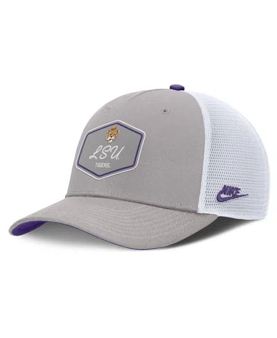 Nike Men's Gray Lsu Tigers Rise Legacy Adjustable Trucker Hat