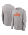 Nike Miami Dolphins Sideline Team Issue  Men's Dri-fit Nfl Long-sleeve T-shirt In Gray