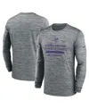 Nike Minnesota Vikings Sideline Team Issue Velocity  Men's Dri-fit Nfl Long-sleeve T-shirt In Gray