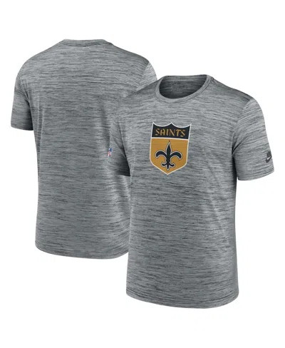 Nike Men's Gray New Orleans Saints Velocity Alternate Logo Performance T-shirt