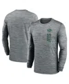 Nike Men's Gray New York Jets 2024 Sideline Velocity Performance Long Sleeve T-shirt In Gray