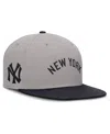 Nike Men's Gray New York Yankees True Performance Fitted Hat In Gray
