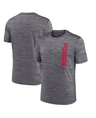 Nike Men's Gray Ohio State Buckeyes 2024 Sideline Velocity Performance T-shirt