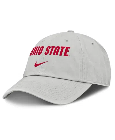 Nike Men's Gray Ohio State Buckeyes 2025 On-field Gameday Club Adjustable Hat