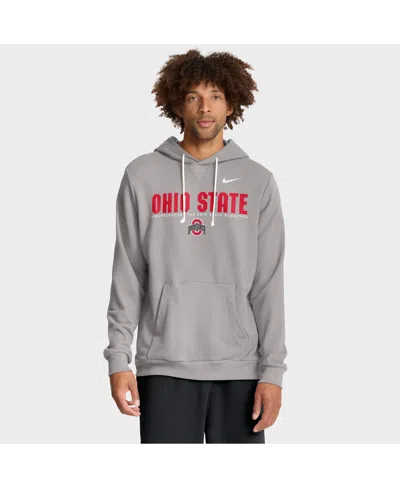 Nike Gray Ohio State Buckeyes 2025 Sideline Standard Issue Dri-fit Hoodie