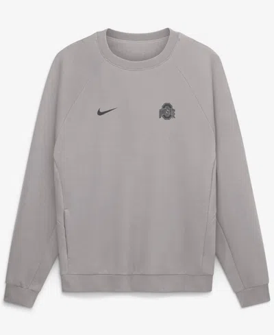 Nike Men's Gray Ohio State Buckeyes Premium Performance Raglan Dri-fit Sweatshirt