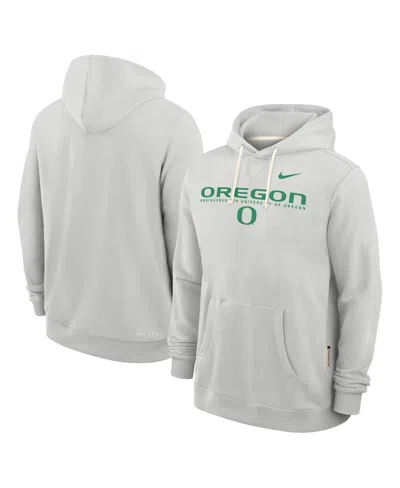 Nike Men's Gray Oregon Ducks 2025 Sideline Performance Pullover Hoodie In Neutral
