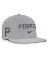 Nike Gray Pittsburgh Pirates True Performance Fitted Hat In Gray
