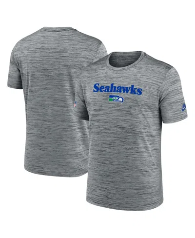 Nike Men's Gray Seattle Seahawks Velocity Alternate Logo Performance T-shirt