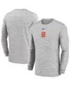 Nike Men's Gray Syracuse Orange 2025 Sideline Velocity Performance Long Sleeve T-shirt In Gray