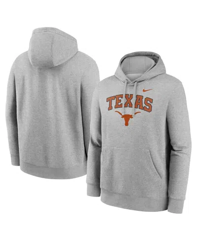 NIKE MEN'S GRAY TEXAS LONGHORNS CLUB FLEECE ARCH PULLOVER HOODIE