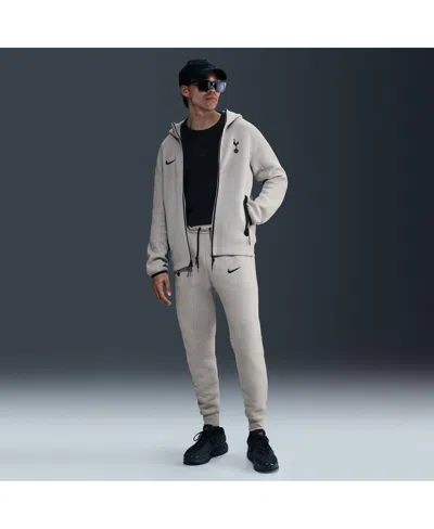 Nike Gray Tottenham Hotspur Tech Fleece Full-zip Hoodie Jacket In Gold