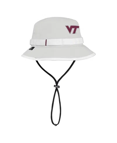Nike Men's Gray Virginia Tech Hokies 2025 On-field Boonie Performance Bucket Hat In White