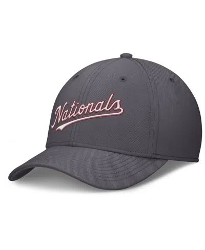 Nike Men's Gray Washington Nationals Swoosh Performance Flex Hat