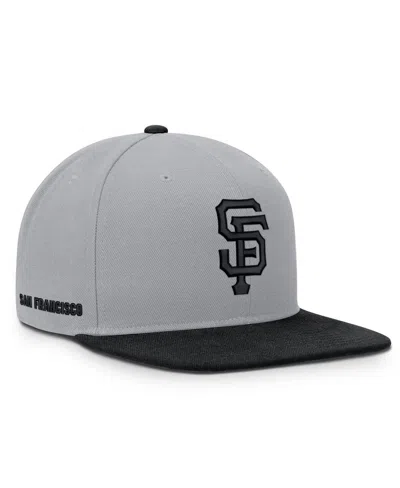Nike Men's Gray/black San Francisco Giants Primetime Pro Dri-fit Snapback Hat