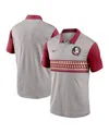 Nike Men's Gray/garnet Florida State Seminoles Vapor Performance Polo Shirt In Gray