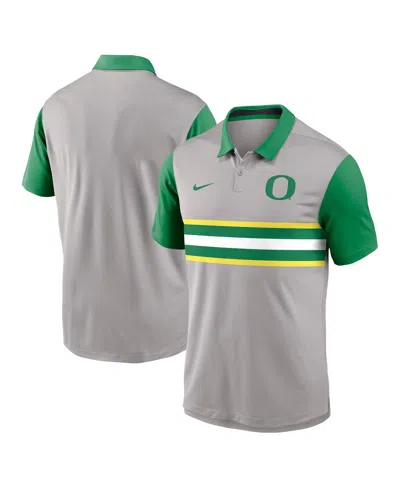 Nike Men's Gray/green Oregon Ducks Vapor Performance Polo Shirt In Multi