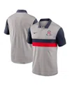 Nike Men's Gray/navy Arizona Wildcats Vapor Performance Polo Shirt In Gray