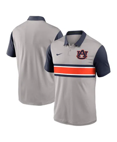 Nike Men's Gray/navy Auburn Tigers Vapor Dri-fit Polo Shirt