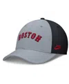 Nike Men's Gray/navy Boston Red Sox Rise Swoosh Performance Flex Hat
