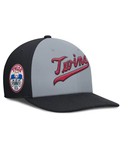 Nike Men's Gray/navy Minnesota Twins Pro Performance Snapback Hat In Gray,navy