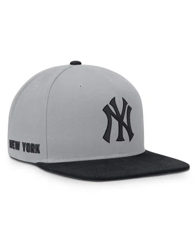 Nike Men's Gray/navy New York Yankees Primetime Pro Dri-fit Snapback Hat