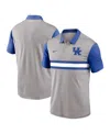 Nike Men's Gray/royal Kentucky Wildcats Vapor Performance Polo Shirt In Gray