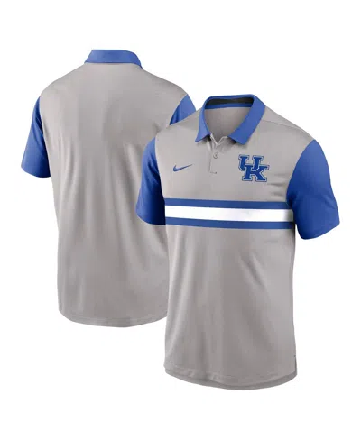 Nike Men's Gray/royal Kentucky Wildcats Vapor Performance Polo Shirt