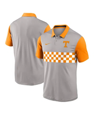 Nike Men's Gray/tennessee Orange Tennessee Volunteers Vapor Performance Polo Shirt
