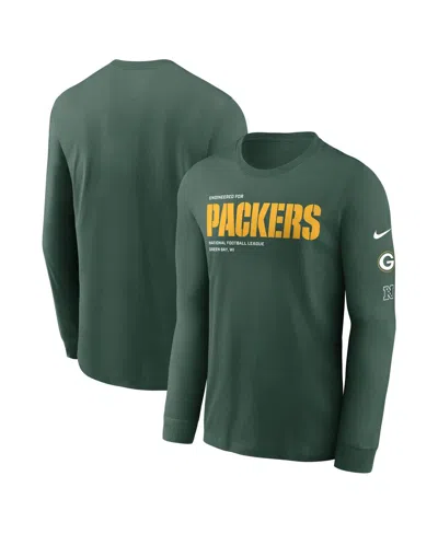 NIKE MEN'S GREEN BAY PACKERS PLAY TO WIN ESSENTIAL LONG SLEEVE T-SHIRT