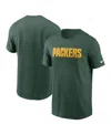 Nike Green Green Bay Packers Legend Wordmark Performance T-shirt In Green