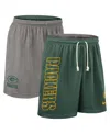 Nike Men's Green Bay Packers Sideline Reversible Performance Shorts In Green