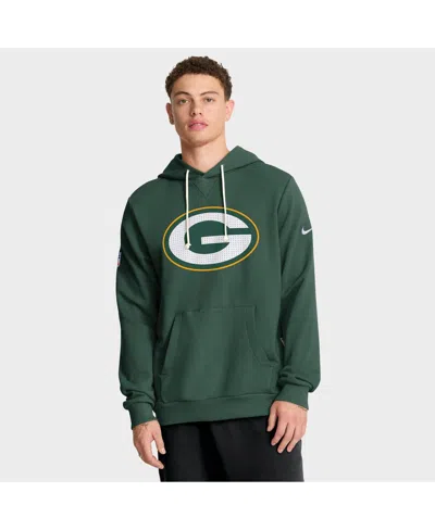 Nike Green Green Bay Packers Sideline Standard Issue Initial Home Dri-fit Hoodie