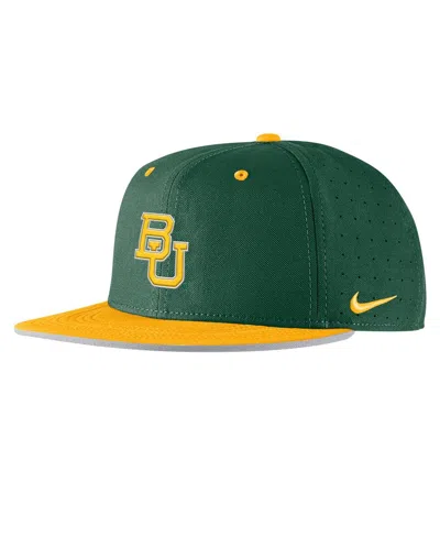 Nike Men's Green Baylor Bears On-field True Performance Baseball Fitted Hat