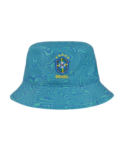 Nike Men's Green Brazil National Team Reversible Bucket Hat In Blue