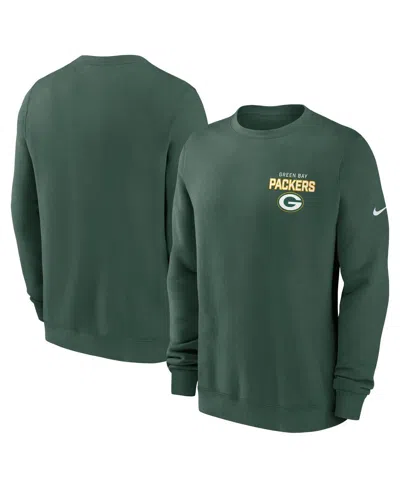 Nike Men's Green Green Bay Packers Primetime Club Fleece Pullover Sweatshirt