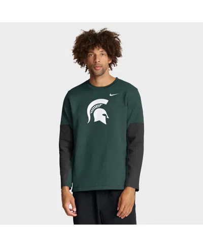 Nike Green Michigan State Spartans 2025 Sideline Coach Performance Long Sleeve T-shirt