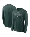 Nike Green Michigan State Spartans 2025 Sideline Performance Long Sleeve T-shirt In Green
