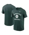 Nike Men's Green Michigan State Spartans Basketball Icon T-shirt In Green