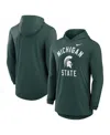 Nike Green Michigan State Spartans Classic Arch Tri-blend Performance Long Sleeve Hoodie T-shirt In Green